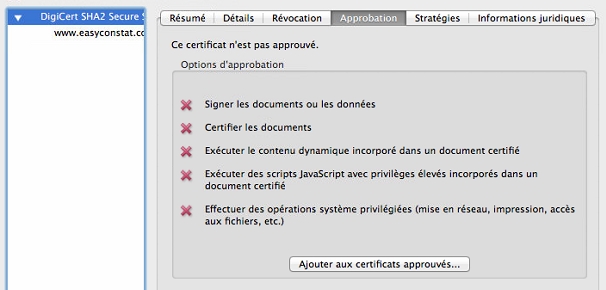 Adobe Reader sous MacOS