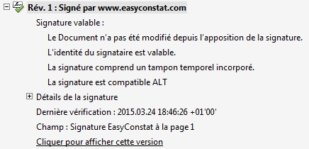 Signature EasyConstat OK